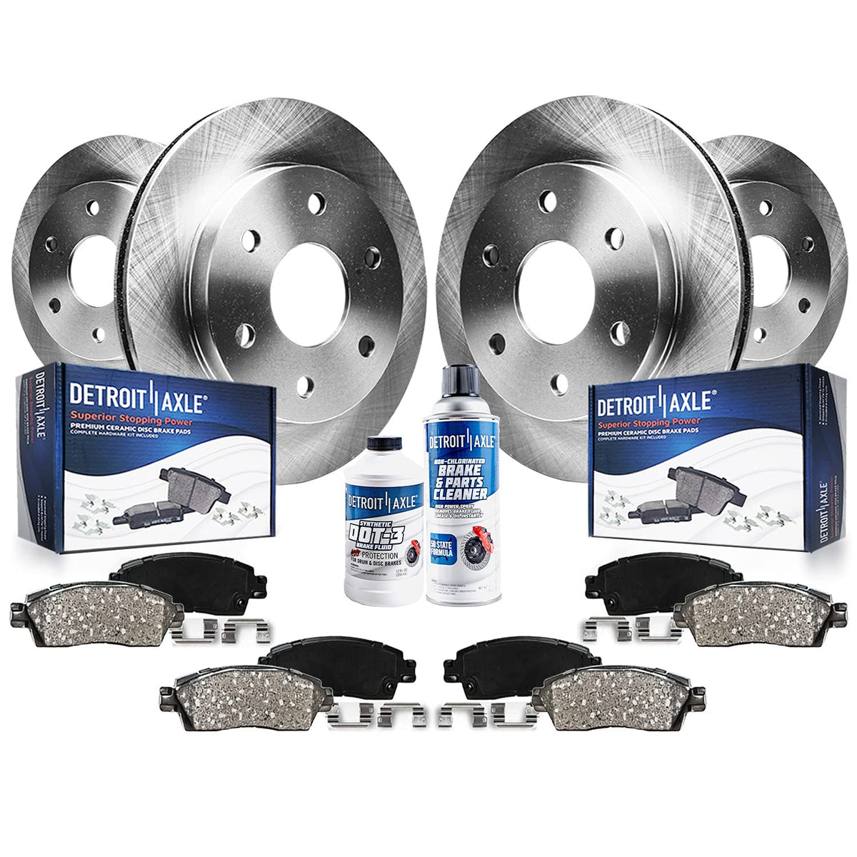 Detroit Axle - Brake Kit for 07-09 Ford Expedition Lincoln Navigator Disc Brake Rotors 2007 2008 2009 Ceramic Brakes Pads, Front